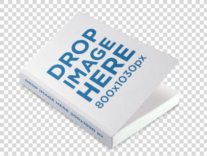 Mockup of a Paperback Book Lying on a Transparent Surface