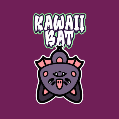 Logo Creator for a Children's Clothing Store with a Kawaii-Style Bat