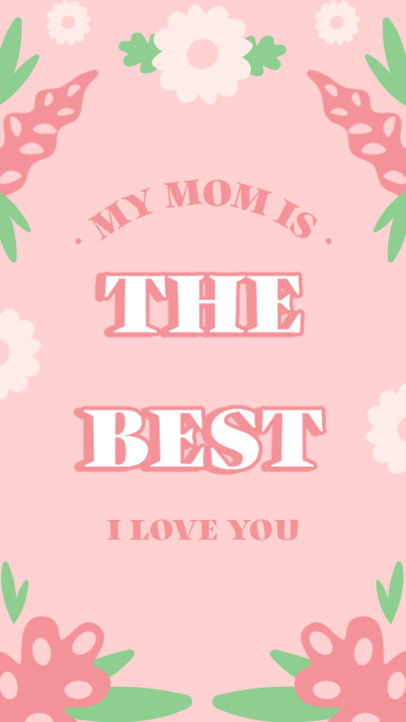 Instagram Story Template for Mother's Day Featuring a Floral Frame 