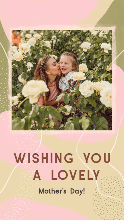 Instagram Story Generator Featuring a Mother's Day Message 