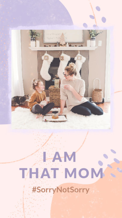 Mother's Day Instagram Story Maker With an Abstract Watercolor Background 3482i