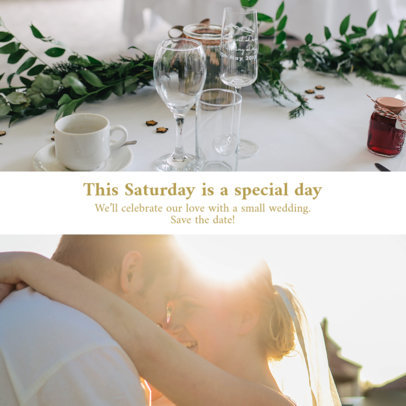 Instagram Post Design Template to Share a Wedding Announcement