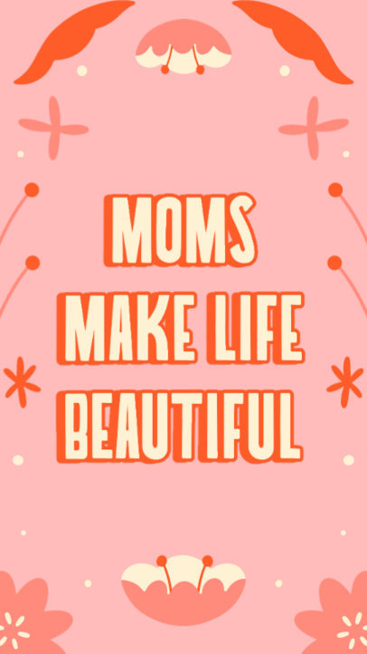 Mother's Day Instagram Story Design Generator With a Quote and Flower Graphics 