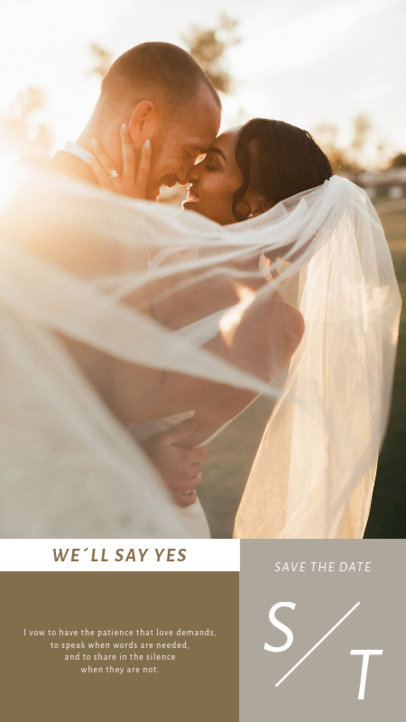 Instagram Story Design Template with a Wedding Theme and a Quote