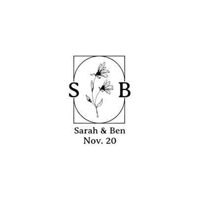 Wedding-Themed Logo Maker Featuring Botanical Graphics