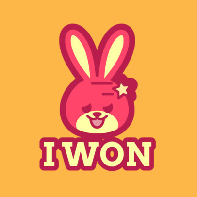 Twitch Emote Logo Creator Featuring a Sassy Bunny