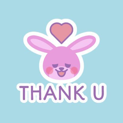 Lovely Twitch Emote Logo Template with a Bunny Graphic
