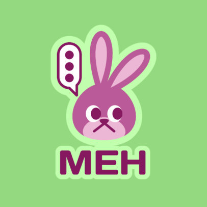 Kawaii Twitch Emote Logo Creator with a Graphic of a Bunny