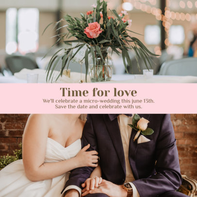 Instagram Post Maker to Announce a Sweet Micro-Wedding