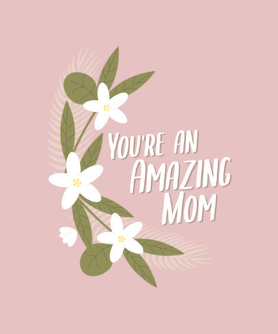 Flower-Themed T-Shirt Design Maker for Mother's Day