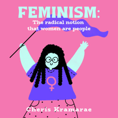 Instagram Post Maker Featuring a Feminist Illustration and a Quote 