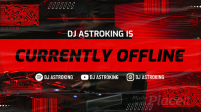 Twitch Offline Screen Video Template for DJ Streamers