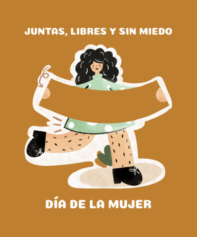 T-Shirt Design Maker for Women's Day Featuring Feminist Illustrations 