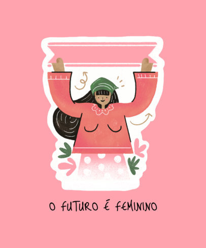 T-Shirt Design Maker Featuring Feminist Illustrations and Quotes 