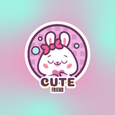 Kawaii Logo Maker Featuring a Small Bunny Illustration 