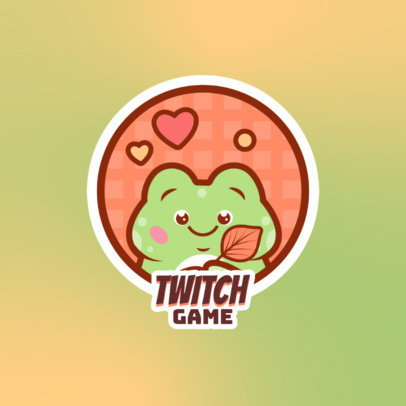 Gaming Logo Generator Featuring a Cute Frog Illustration 