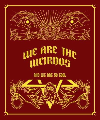 Esoteric T-Shirt Design Maker with a Quote From The Craft