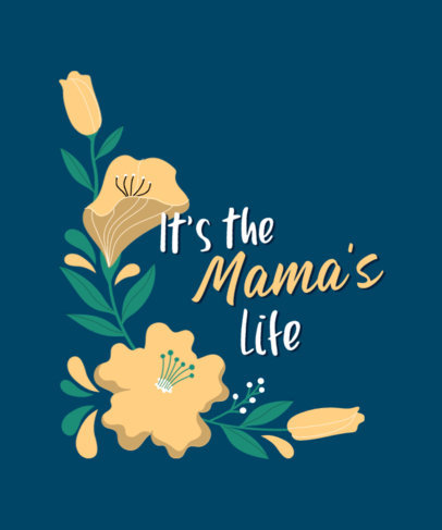 Mother's Day T-Shirt Design Creator with a Floral Graphic