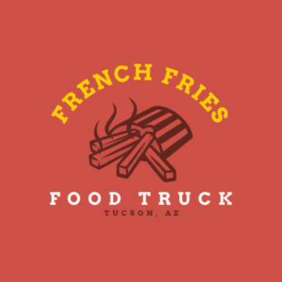 Logo Creator for a Food Truck with a Graphic of French Fries