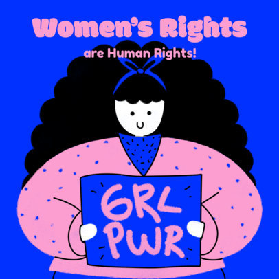 Feminist Instagram Post Design Template for Women's Day 