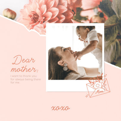 Instagram Post Design Creator Featuring a Mother's Day Quote and a Picture