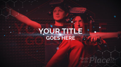 Intro Video Template for a Gamer Featuring Hexagonal Graphics 2746-el1