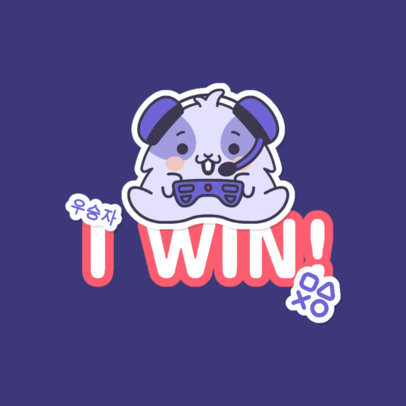 Twitch Emote Logo Maker Featuring a Cute Hamster