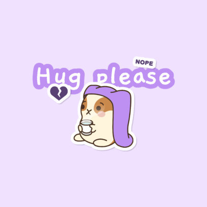 Twitch Emote Logo Template with a Sad Hamster and a Cute Aesthetic