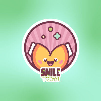 Logo Template Featuring a Kawaii Fortune Cookie Cartoon 4144g
