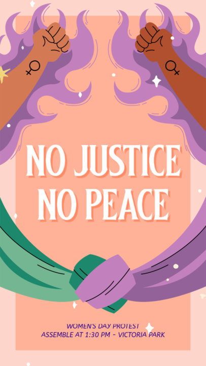 Instagram Story Template for a Feminist Protest