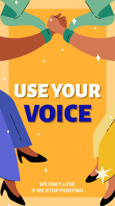 Illustrated Instagram Story Maker with a Women's Day Quote