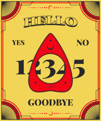 T-Shirt Design Generator with a Ouija Board Aesthetic