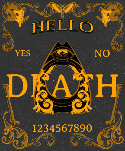 T-Shirt Design Maker with a Detailed Illustration of a Ouija Board 3475g