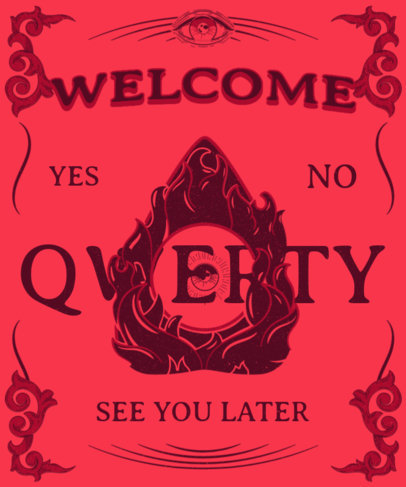 T-Shirt Design Generator Featuring a Ouija Board Illustration