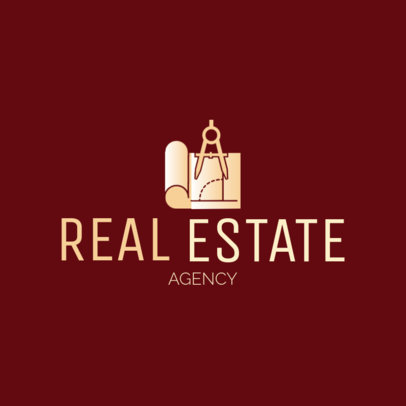 Real Estate Logo Template with a Civil Engineering Theme