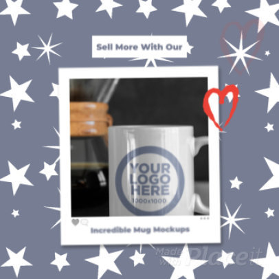 Instagram Post Video Maker to Showcase a Product in a Polaroid Frame