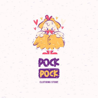 Logo Maker for Kids Apparel Brands Featuring Cute Characters