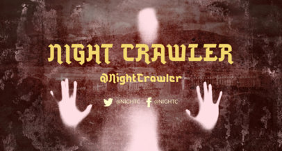 Twitch Banner Design Template Featuring a Horror Theme