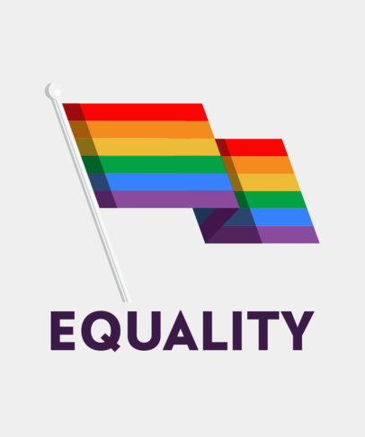 LGBTQ T-Shirt Design Generator Featuring a Rainbow Flag Graphic 