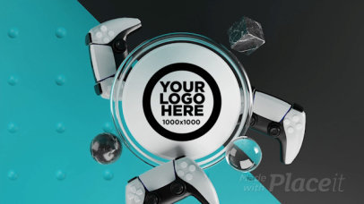 Intro Video Creator with a 3D Animation of a Gaming Controller