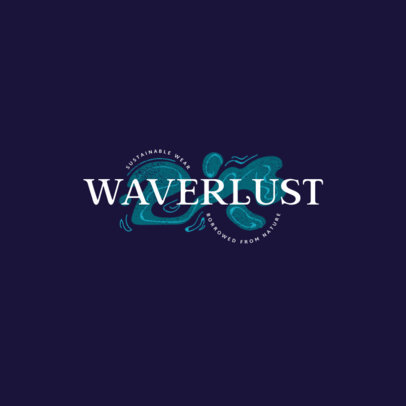 Clothing Brand Logo Generator with Abstract Wavy Graphics 2979g