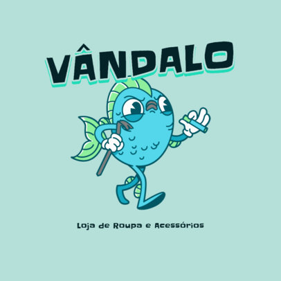 Irreverent Clothing Brand Logo Maker with Cartoonish Characters