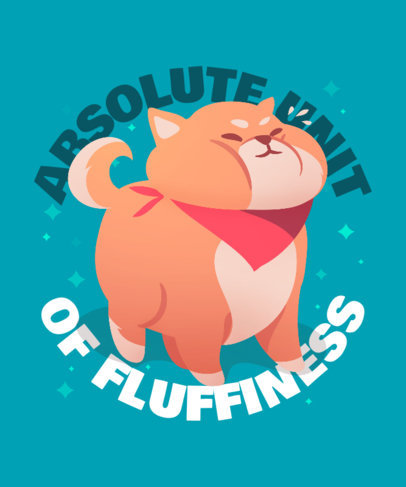 Fun T-Shirt Design Templates with Graphics of Chubby Animals