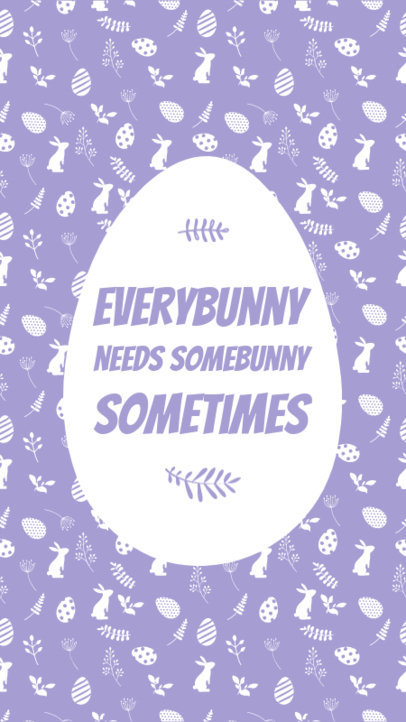 Instagram Story Design Template Featuring an Easter Egg and a Quote