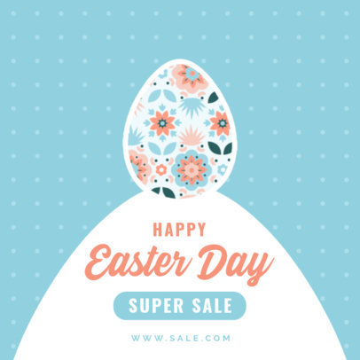 Instagram Post Maker Featuring Illustrated Easter Graphics 