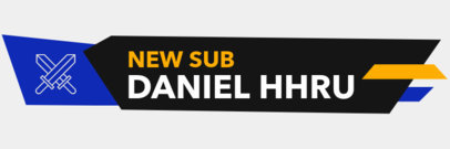 Twitch Alert Box Design Template with Gaming-Style Icons