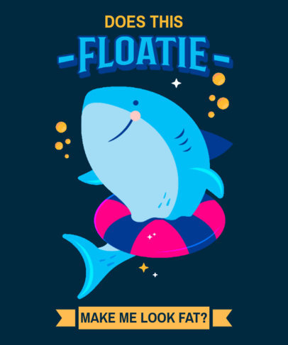 Cute T-Shirt Design Maker with a Graphic of a Cartoonish Shark