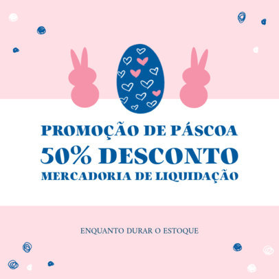 Easter-Themed Instagram Post Maker with a Portuguese Sale Info