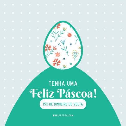 Instagram Post Generator with a Decorated Easter Egg