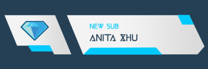 Twitch Alert Box Template for a New Subscriber Notification 